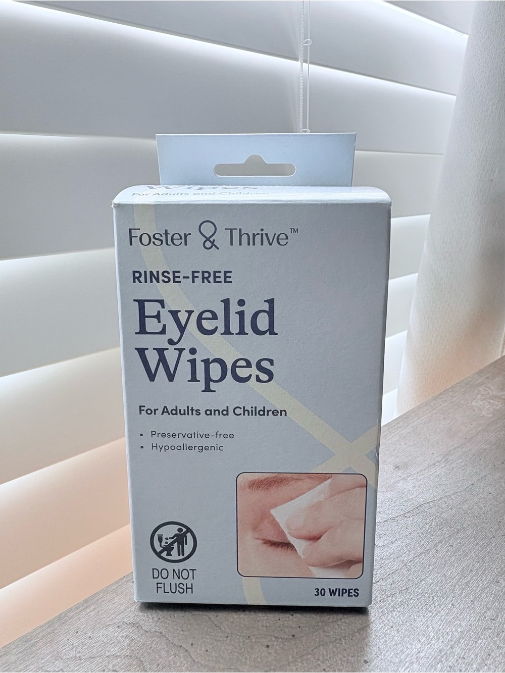 Foster & Thrive Rinse-Free Eyelid Wipes